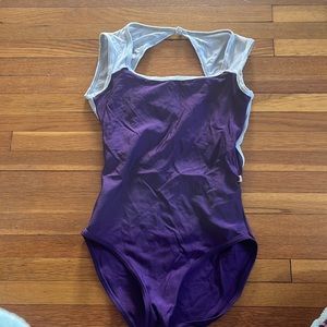 Small purple yumiko with silver velvet trim